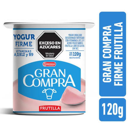 YOGUR GRAN COMPRA 120GRS FRUTILLA  (comprando 2 o más precio mayorista)